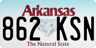 AR license plate 862KSN