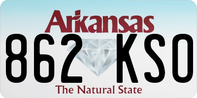 AR license plate 862KSO