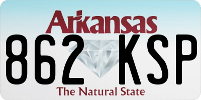 AR license plate 862KSP