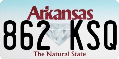 AR license plate 862KSQ