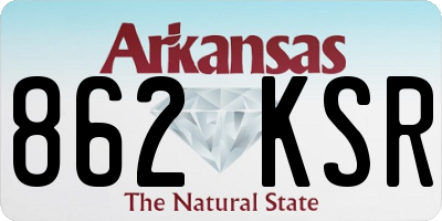 AR license plate 862KSR