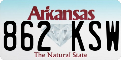 AR license plate 862KSW