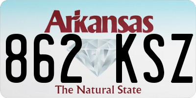 AR license plate 862KSZ