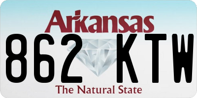 AR license plate 862KTW