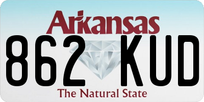 AR license plate 862KUD