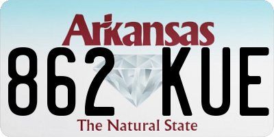 AR license plate 862KUE