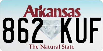 AR license plate 862KUF
