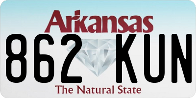 AR license plate 862KUN