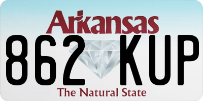 AR license plate 862KUP