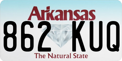 AR license plate 862KUQ