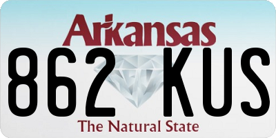 AR license plate 862KUS