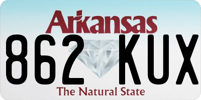AR license plate 862KUX