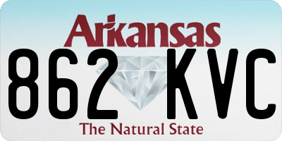 AR license plate 862KVC