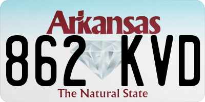 AR license plate 862KVD