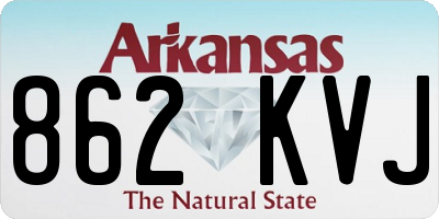 AR license plate 862KVJ