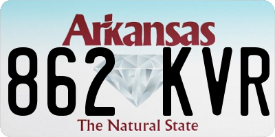 AR license plate 862KVR