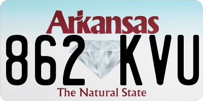 AR license plate 862KVU
