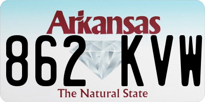 AR license plate 862KVW