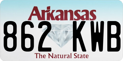 AR license plate 862KWB
