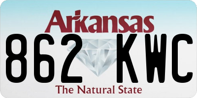 AR license plate 862KWC
