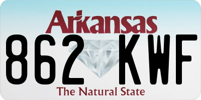 AR license plate 862KWF