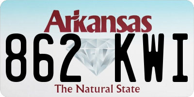 AR license plate 862KWI