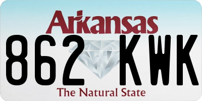 AR license plate 862KWK
