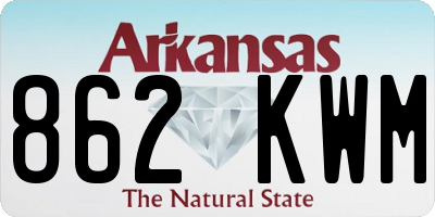 AR license plate 862KWM