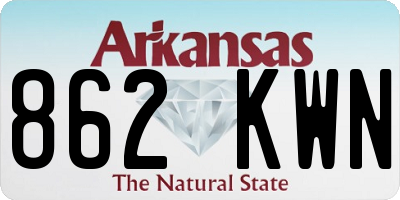 AR license plate 862KWN