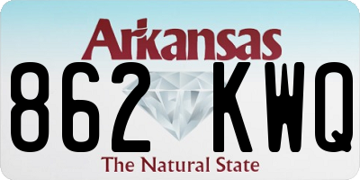 AR license plate 862KWQ