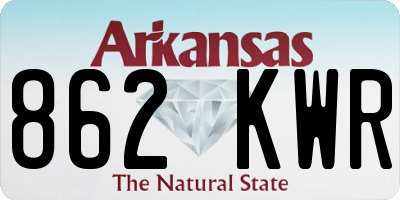 AR license plate 862KWR