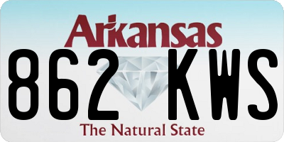 AR license plate 862KWS