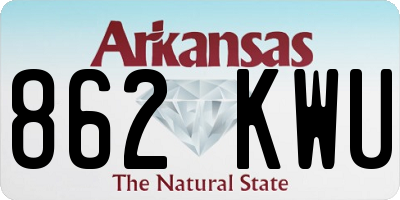 AR license plate 862KWU