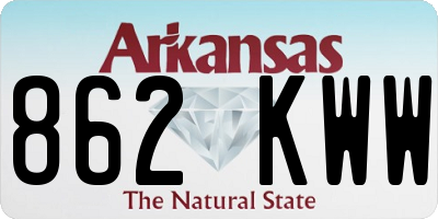 AR license plate 862KWW