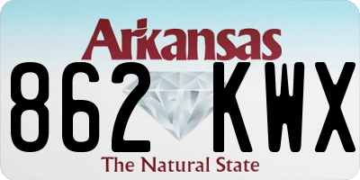 AR license plate 862KWX