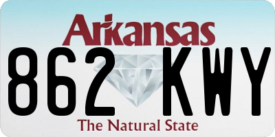 AR license plate 862KWY