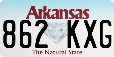 AR license plate 862KXG