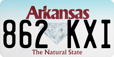 AR license plate 862KXI