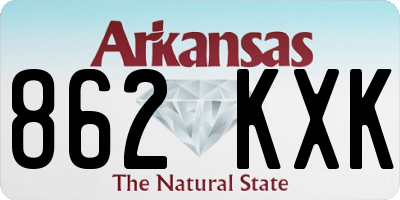 AR license plate 862KXK