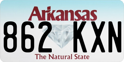 AR license plate 862KXN