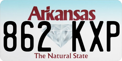 AR license plate 862KXP