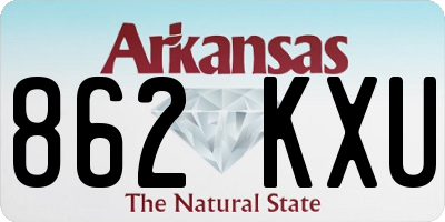 AR license plate 862KXU