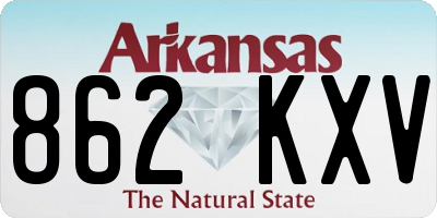 AR license plate 862KXV
