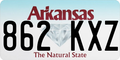 AR license plate 862KXZ