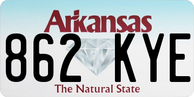 AR license plate 862KYE