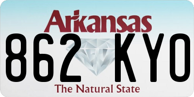 AR license plate 862KYO