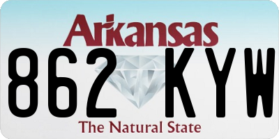 AR license plate 862KYW