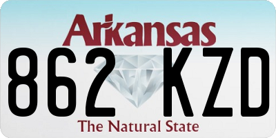 AR license plate 862KZD