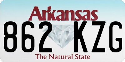 AR license plate 862KZG