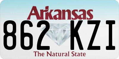 AR license plate 862KZI
